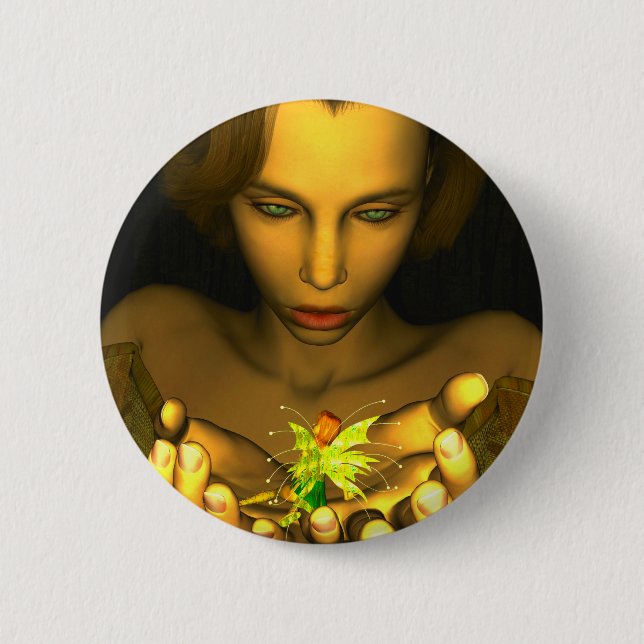 KRW erblicken Fantasie-Kunst-Knopf Button (Vorderseite)