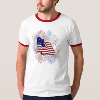 KRW-Flagge-Feuerwerke patriotisch T-Shirt