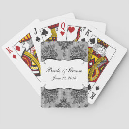 KRW French Black Lace Custom Wedding Gefälliges Ca Spielkarten