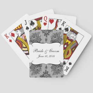 KRW French Black Lace Custom Wedding Gefälliges Ca Spielkarten