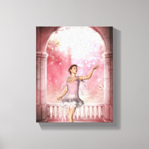 KRW Gloaming in Pink Fantasy Art Leinwand