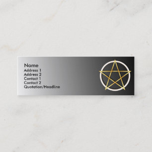 KRW-GoldWiccan Pentagram-Gewohnheits-Visitenkarte Mini Visitenkarte