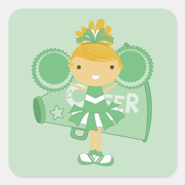 KRW Green Cheerleader Sticker Gefallen (Vorderseite)