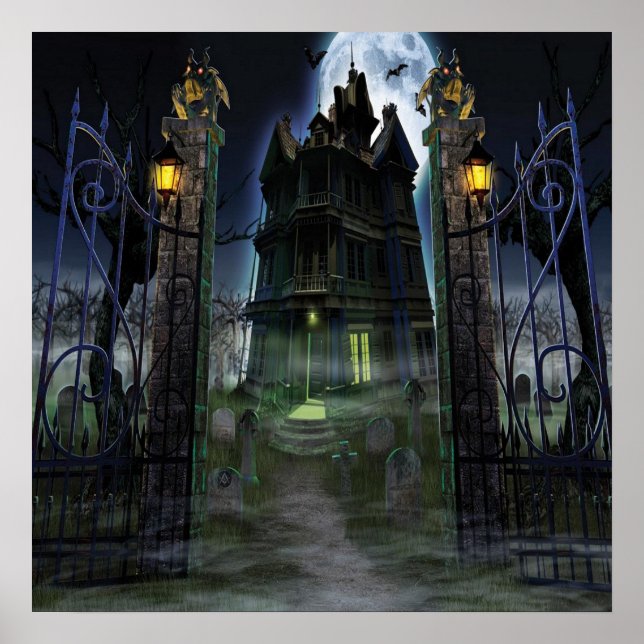 KRW Halloween Decor Poster Creepy Castle (Vorne)