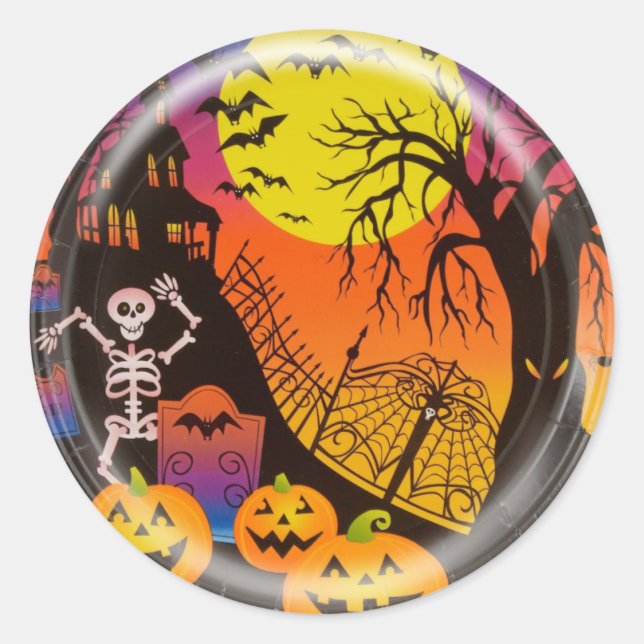 KRW Happy Halloween Spuk House Sticker (Vorderseite)