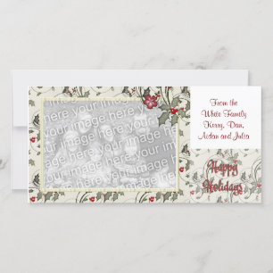 KRW Holly Frame Custom Holiday Foto Card Feiertagskarte