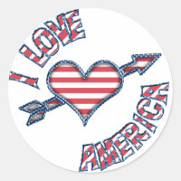 KRW I Liebe Amerika US Flagge Herz