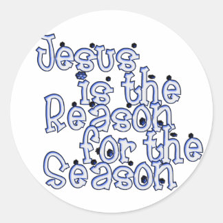 KRW Jesus ist der Grund für die Saisonaufkleber Runder Aufkleber