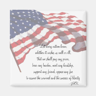 KRW JFK Quote Magnet