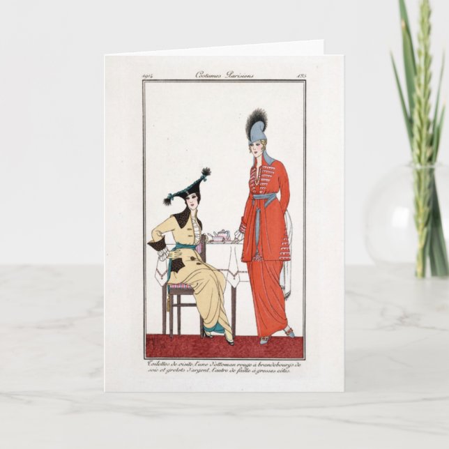 KRW kostümiert Parisiens 1914 leere Karte (Vorderseite)