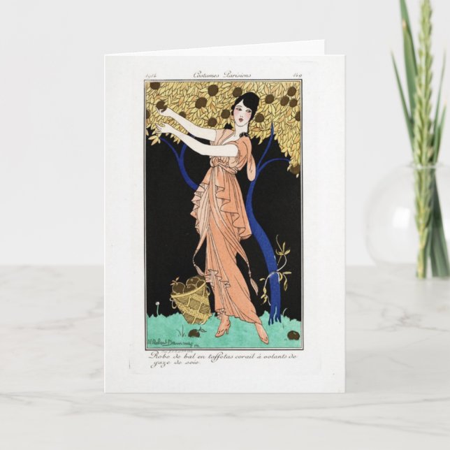 KRW kostümiert Parisiens 1914 leere Karte (Vorderseite)