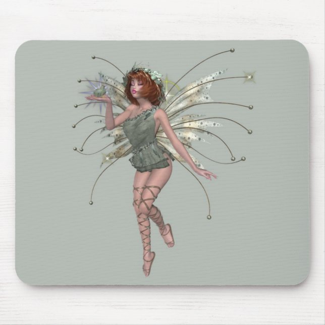 KRW-Kuss die Frosch-rote HauptFee Mousepad (Vorne)