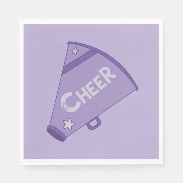 KRW Lila Cheerleader Party Paper Napkins Serviette (Vorderseite)