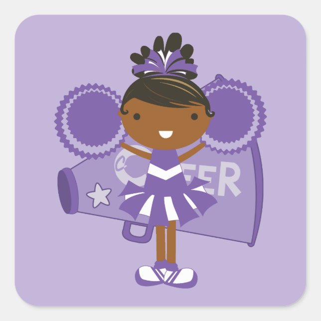 KRW Lila Cheerleader Sticker Gefallen (Vorderseite)