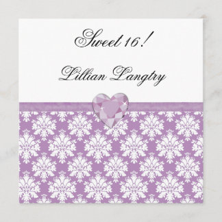 KRW lila Einladung des Juwel-Herz-Bonbon-16