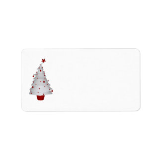 KRW Little Xmas Tree Holiday Blank Address Label Adressaufkleber