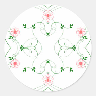 KRW Love Pink Floral 1,5 Zoll Aufkleber