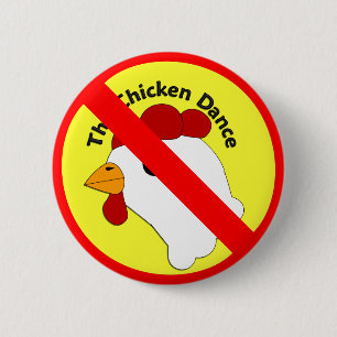 KRW lustig keine Huhn-Tanz-Hochzeit Button
