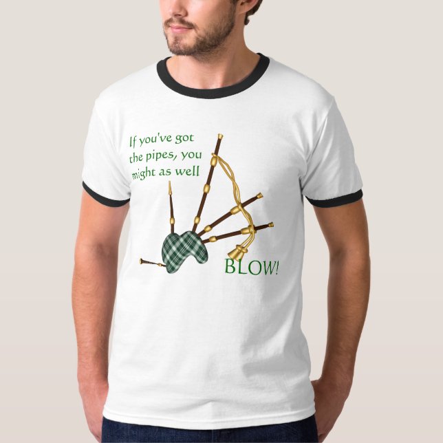 KRW lustiges BagPipe-Shirt T-Shirt (Vorderseite)
