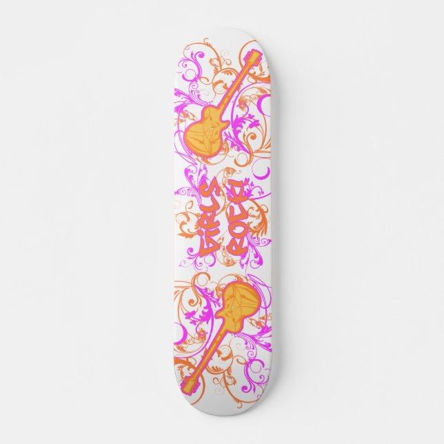 KRW-Mädchen-Rock-Gitarren-Schmutz Skateboard (Vorne)