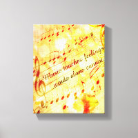 KRW Music Touchs Gefühle Parchment Leinwand Kunst