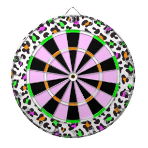 KRW-Neonleopard-DruckGirly Dartboard Dartscheibe