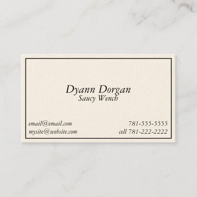 KRW-Neuheits-Witz-freche Mädchen-Visitenkarte Visitenkarte (Vorderseite)