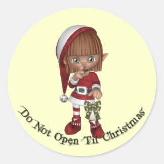 KRW nicht bis zum Weihnachtsfest Siegel öffnen Runder Aufkleber
