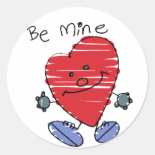 KRW Niedlich Be my herz Valentine Runder Aufkleber
