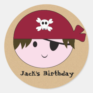 KRW Niedlich Custom Pirate Birthday Stickers