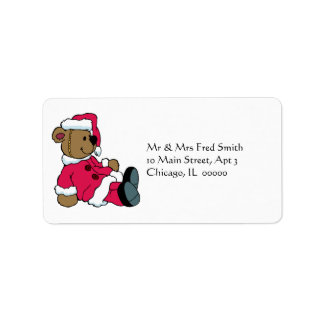 KRW Niedliches Santa Teddy-Bärenkennzeichen Adressaufkleber