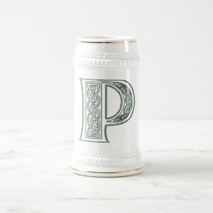 KRW - P - Keltischer mit Monogramm Stein Bierglas