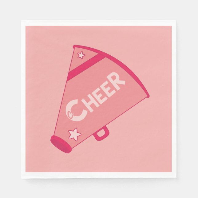 KRW Pink Cheerleader Party Paper Napkins Serviette (Vorderseite)