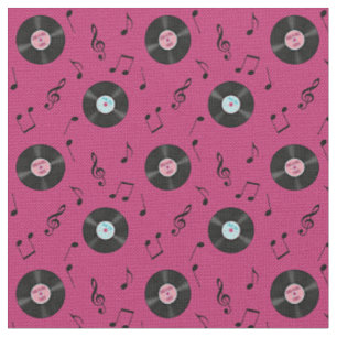 KRW Pink Retro Records Musikstoff Stoff