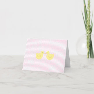 KRW Pink Stripe Gummi Duck Baby Dusche Einladung