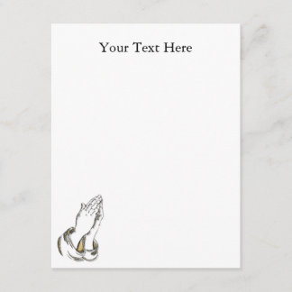 KRW Praying Hands 4.25x5.5 Blue Custom Einladung