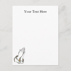 KRW Praying Hands 5.25x5.25 Blue Custom Einladung