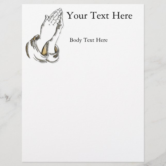 KRW Praying Hands Vorlage für große Flyer (Vorne)