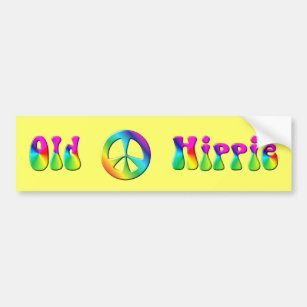 KRW-Regenbogenaltes Hippie-Friedenszeichen Autoaufkleber