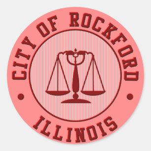 KRW Rockford Peach Baseball Team Runder Aufkleber