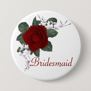 KRW-Rosen-Brautjungfern-Hochzeits-Button Button