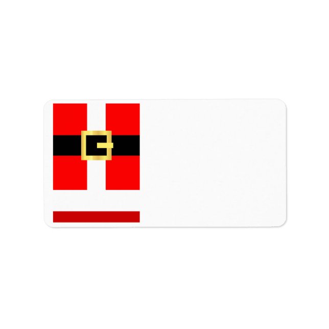 KRW Santa Anzug Weihnachtsblank Adressaufkleber (Vorne)