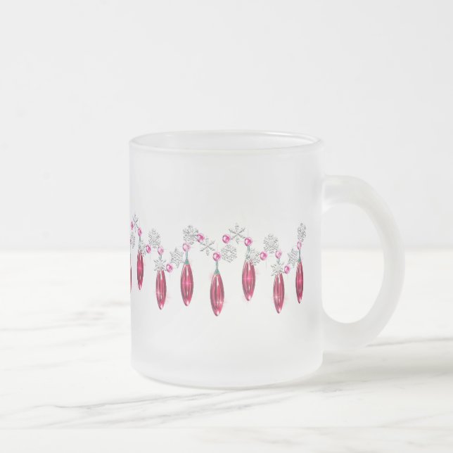 KRW Snowdrops - Rot - mattierte Tasse (Rechts)