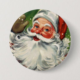 KRW-Spaß Vintager Weihnachtsmann Button