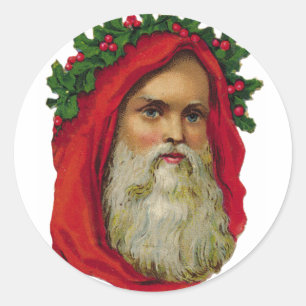 KRW viktorianischer Weihnachtsmann Santa Aufkleber