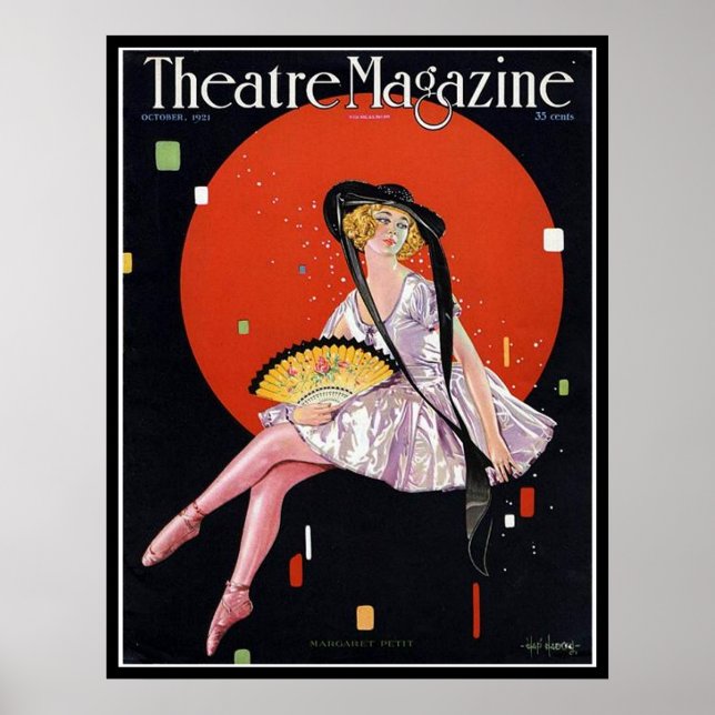 KRW Vintag 1921 Theater Magazine Cover Print Poster (Vorne)