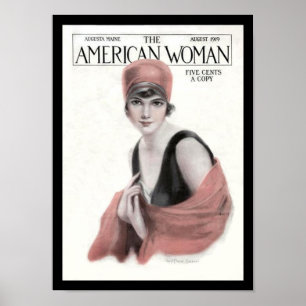 KRW Vintag American Woman Magazine 1919 Print Poster