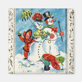 KRW Vintag Children at Play Christmas Magnet