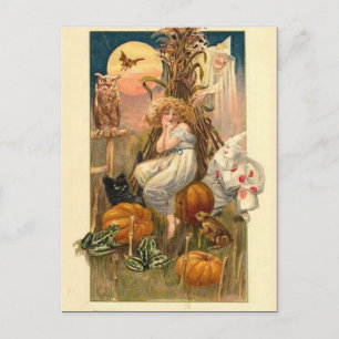 KRW Vintag Halloween Postkarte