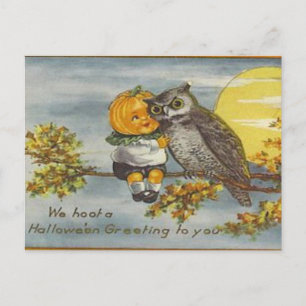 KRW Vintag Halloween Postkarte